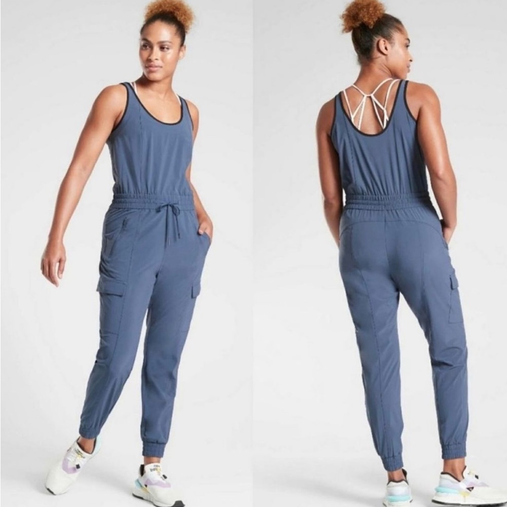 Athleta Blue Jumpsuit with Elegant Design